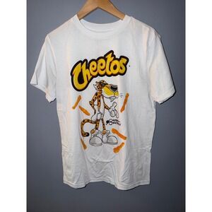 Cheetos Chester Cheetah Graphic T-Shirt Mens Medium White Short Sleeve Tee